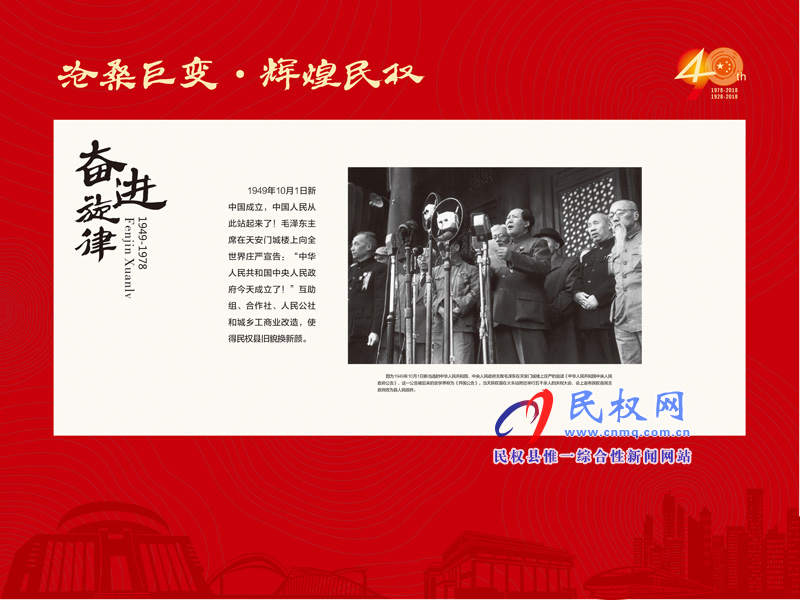 滄桑巨變?輝煌民權(quán) 民權(quán)縣慶祝改革開放40周年暨建縣90周年大型圖片展