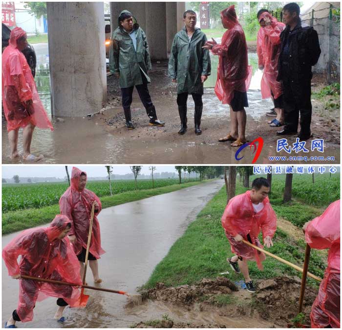 民權(quán)縣交通運(yùn)輸局冒雨排查安全隱患