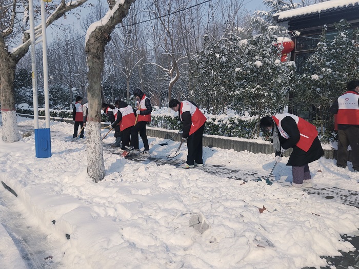 團(tuán)縣委組織返鄉(xiāng)大學(xué)生開(kāi)展“瑞雪出行，暖冬有我”義務(wù)掃雪活動(dòng)